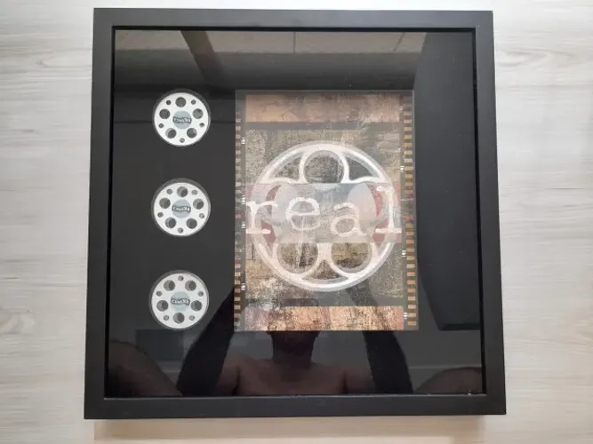 Quadro Decorativo Temático Cinema - Moldura 48x48 cm