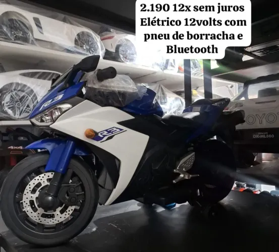 Motinha elétrica infantil 12volts pneu de borracha