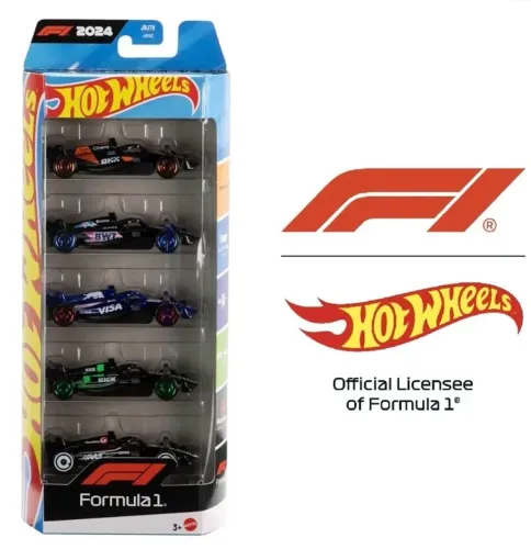 Hot Wheels F1 - Pack com 5 carros