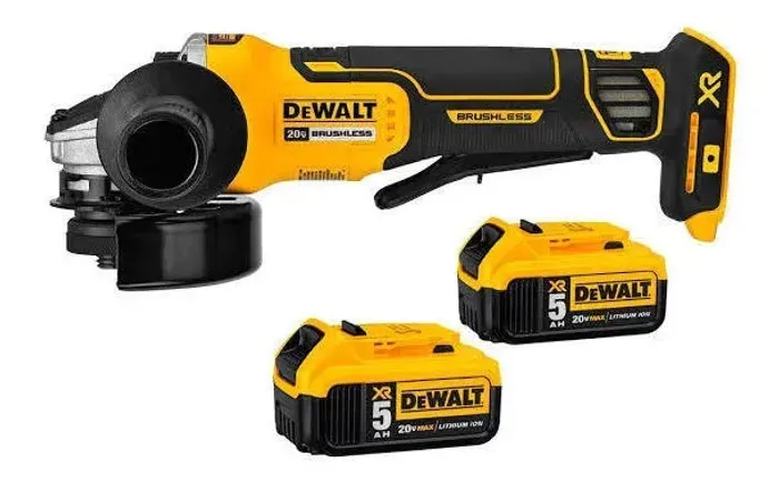 Esmerilhadeira Angular à Bateria 20V Dewalt Modelo DCG413P2 Acompanha 2 Baterias e 1 Carre