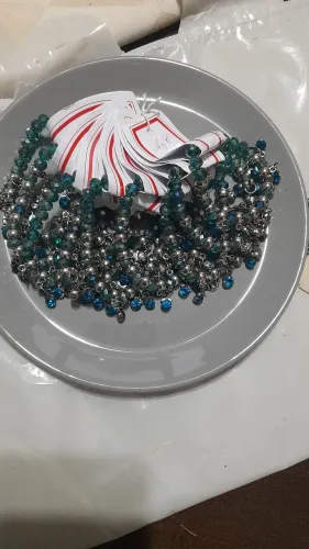 Bijouterias 9 Pulseiras cristal azul piscina