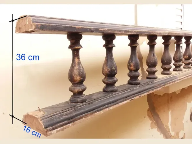 Balaustre Madeira Maciça para Decoração