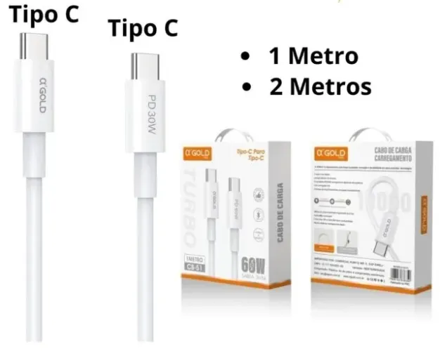 Cabo Turbo 40w Tipo C Tipo C Iphone 15 16 Pro Max Plus 2 Metros