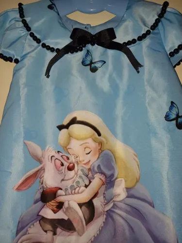 Vestido Infantil Alice no País das Maravilhas