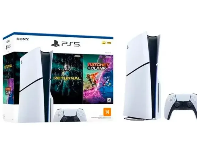 PS5 Slim 1TB c/ Leitor "Novo" c/ Garantia 01 Ano. Desfrute da Nova Geração