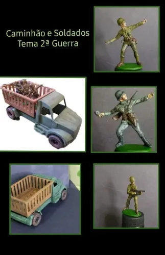 Caminhão e Soldados 2ª Guerra - Coleção