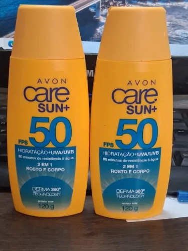 Protetor Solar FPS 50 rosto e corpo 2 em 1 Avon Care Sun+ 120g novo por R$ 30,00 cada