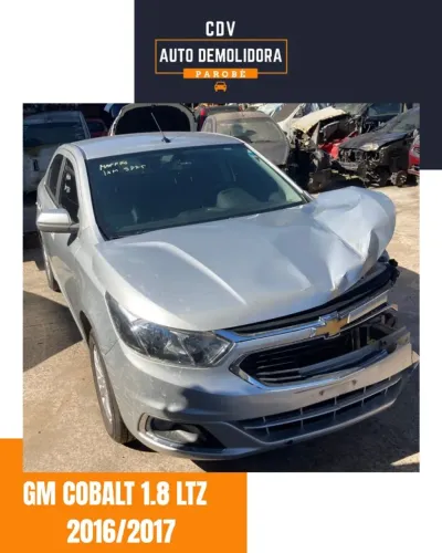 Sucata Chevrolet Cobalt 1.8A LTZ 2016/2017. Disponível para venda de peças