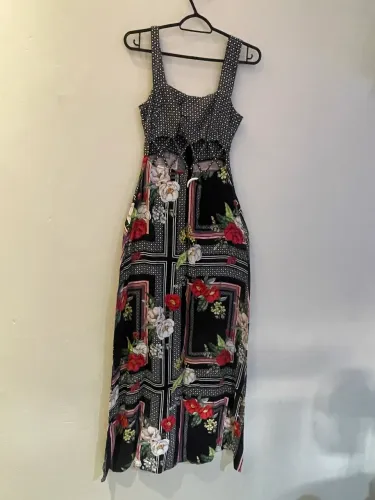 Vestido longo estampado feminino