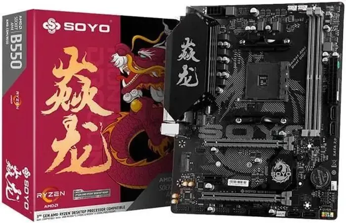 Placa mãe AM4 B550M Soyo *Nova 