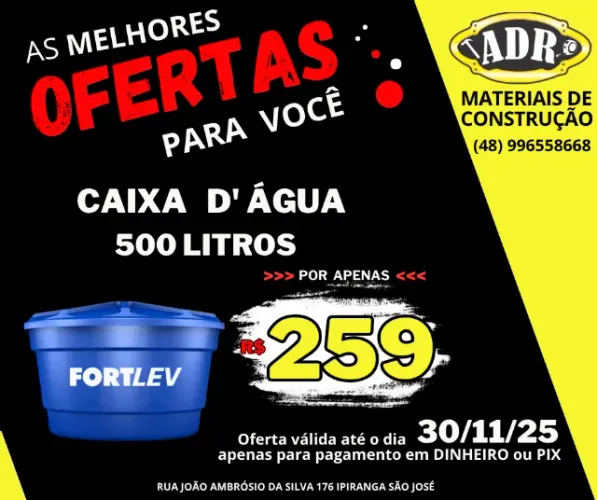 Caixa D' Agua  Fortelev 500 Litros  