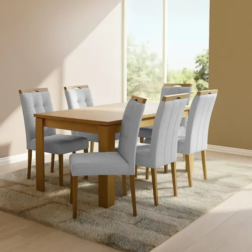 MESA DE JANTA CADEIRAS EM MADEIRA MACIÇA JA MONTADAS 180x90 SUPER OFERTA!! YEYTT