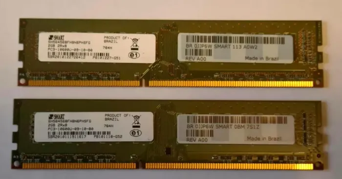 Kit 4 gb Mem Ram Ddr3 1333mhz Smart Pc3-10600u 2 X 2gb (Usado)