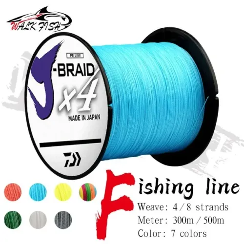 LINHAS MULTIFILAMENTOS DAIWA JBRAID - 300 M - COR AZUL - 4 ESPESSURAS - ESCOLHA 1 VIA/CHAT