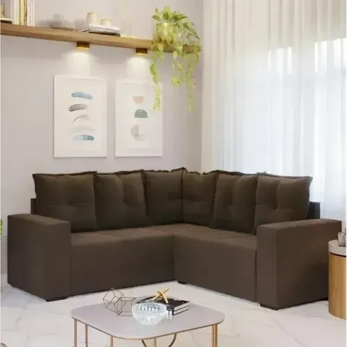 Sofá de canto Patrícia  novo de fabrica na cor marrom