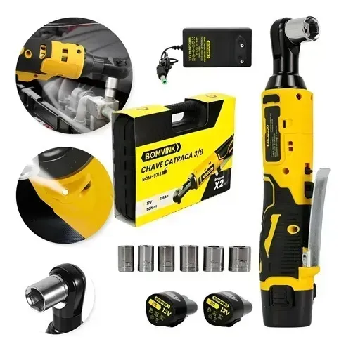 Chave Catraca Elétrica 3/8" BOM-9713 - Bomvink