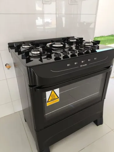 Fogão Mueller Com Tampo De Vidro No Crediário. Entrega Grátis Loja R&L Moveis