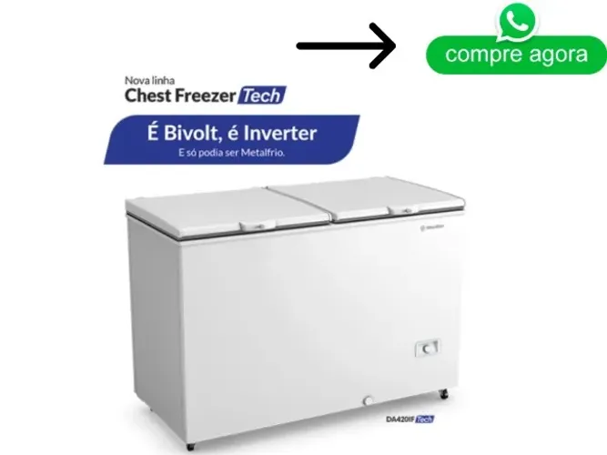 Freezer Horizontal 417 Litros Metalfrio Bivolt