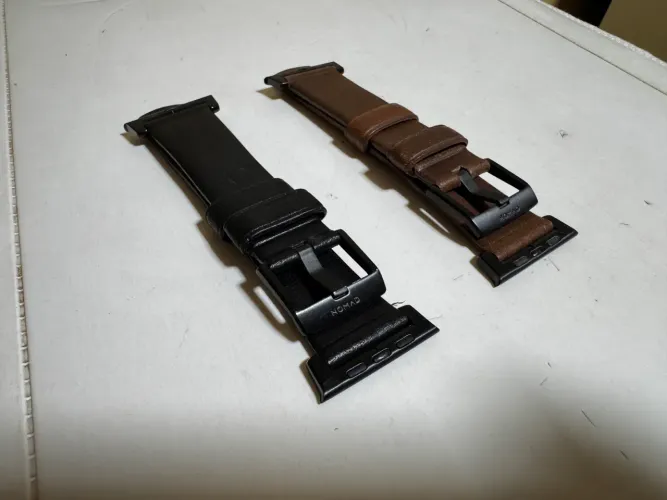 Pulseiras Nomad Couro Apple Watch Preta + Marrom