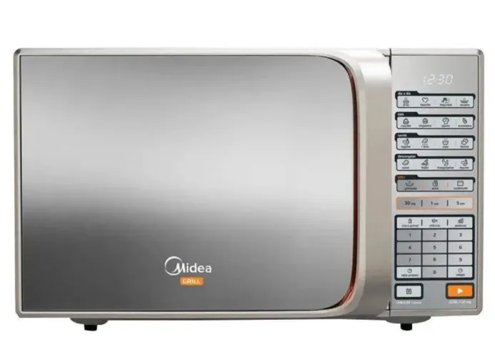 Micro-ondas 30 Litros com Grill, Prateado, 110V.
