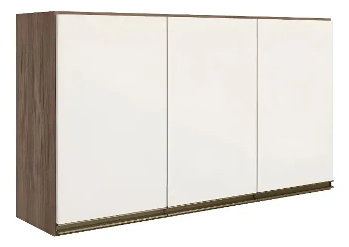 Armário Aéreo Kali 3 Portas MDF 120 Cm Dividimos Em Até 10x Sem Juros