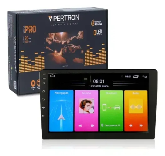 Central Multimídia Android Wifi 2gb Ram 32gb 9 Pol Qled