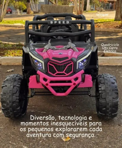 Jeep Elétrico Infantil Off Road Rosa 12v Lacrado NOVO 