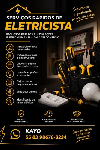 Serviços elétricos residencial e comercial ?