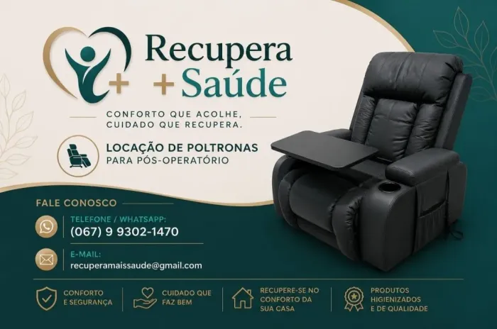 Aluguel de Poltrona reclinável para pós operatório.
