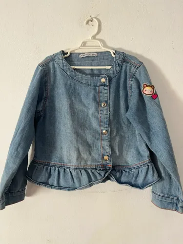Casaco jeans Alphabeto 6 anos desapego 