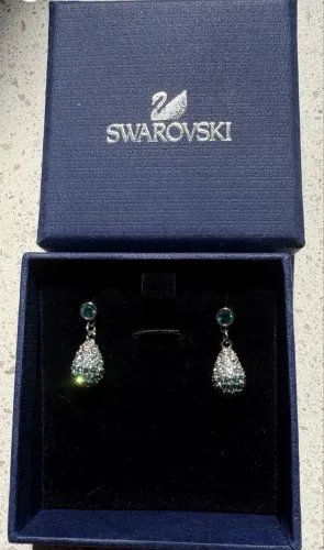 brinco swarovski degradê azul - nightingale
