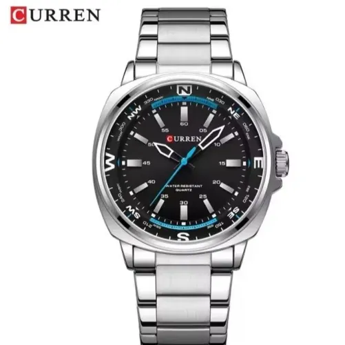 Relógio à prova d'água com pulseira inox da marca curren
