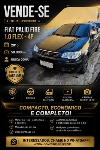 Fiat Palio RUA 1.0 Fire Flex 8V 5P 2015