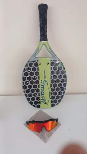 Raquete de beatch tênis + oculos