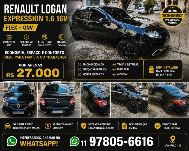 Renault Logan Expression Flex 1.6 16V 4P 2018