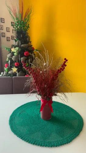 Decoração de vasos para o natal