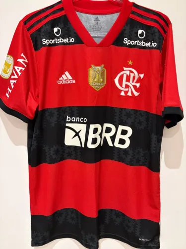 Camisa Flamengo Adidas 2021 Gerson #8 - Campeão Brasileiro 2020 - Tamanho M