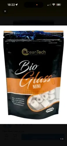 Mídia Cerâmica Ocean Tech Bio Glass Mini Filtração Biológica Aquário