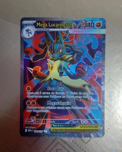Carta tcg original copag Pokémon Mega Lucario 160/132 ultra rara