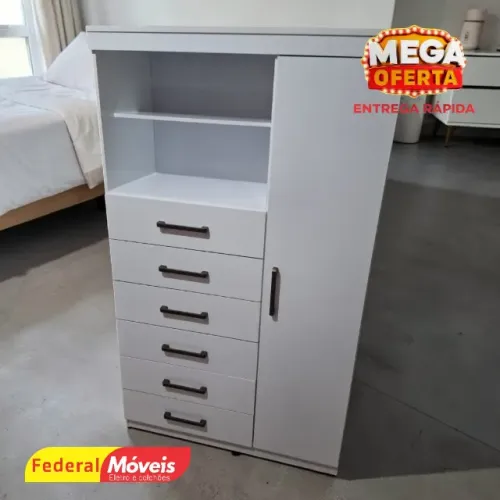 Cômoda Multiuso 6G 1P (sem pés) - Mega Promoção!