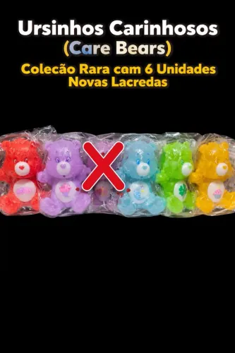 Ursinhos Carinhosos (Care Bears) Coleção Rara com 6 Unidades Novas Lacradas