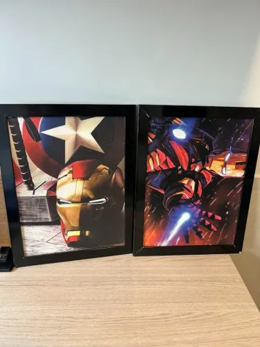 Par de Quadros Marvel - Homem de Ferro (Iron Man)