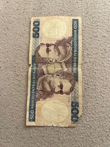 Jota de 500 (quinhentos) cruzeiros colecionáveis