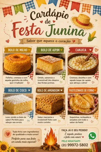 Cardápiopa4a festa junina e julhina