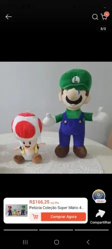 Coleção Pelúcias Super Mário.