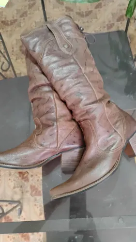 Bota texana 100% couro 