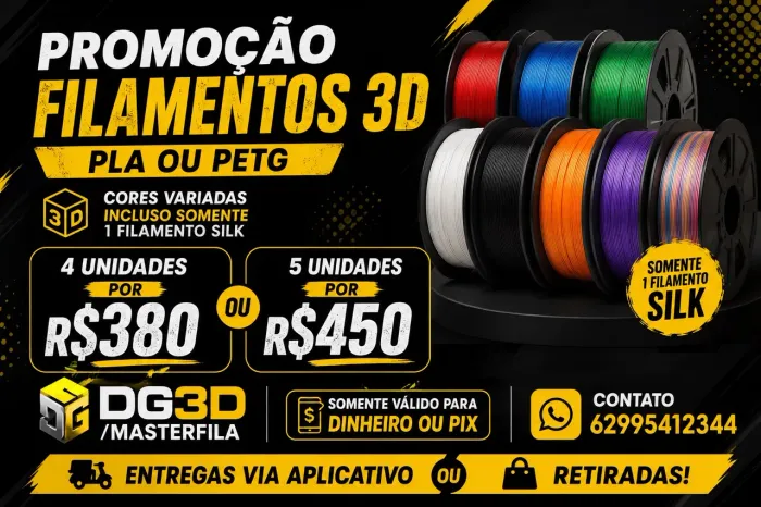 Promoção filamentos 3D