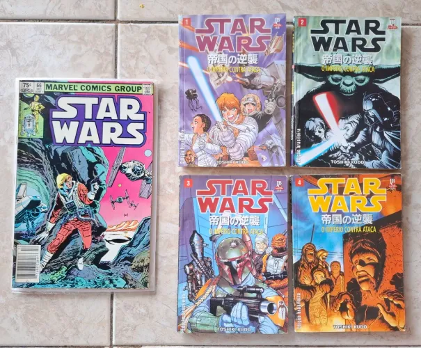 Hq Star Wars # 66 de 1982 e Mangá O Império Contra Ataca Completo de 2002