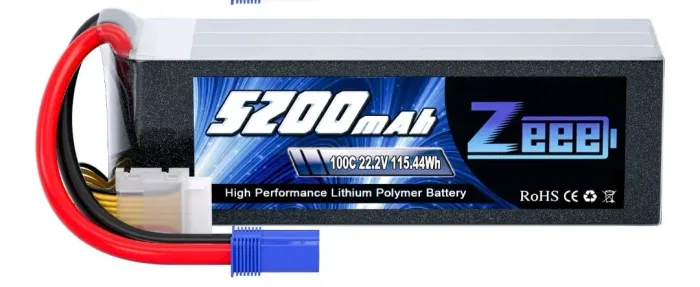 Bateria Lipo Zeee 6s 5200mah 100c C/ Plug Ec-5