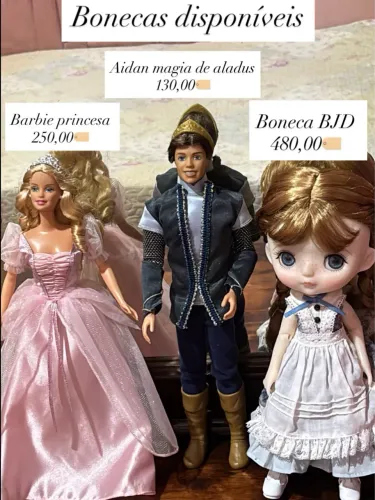 Boneca Barbie Collector, Barbie Princess, Boneco Aindan Magia de aladus, Boneca BJD